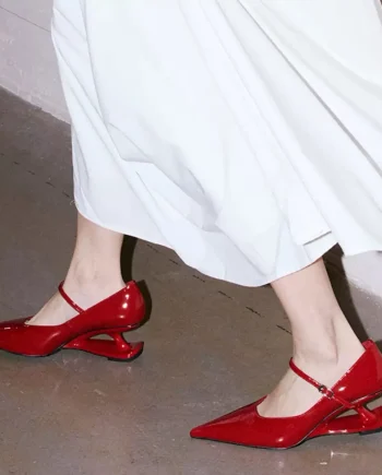 Ladies Pumps Shoes Pointed Toe Special Heel 6cm Lace Up Roma Mary Jane Women's Shoes High Heels