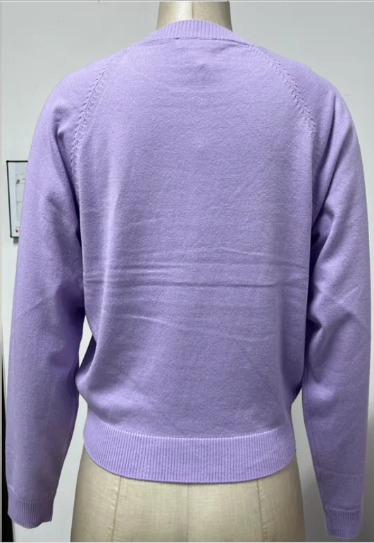 Women's Casual Solid Pattern Knit Sweater Crew Neck With Raglan Sleeves Cropped Style Great For Spring Relaxed Gatherings