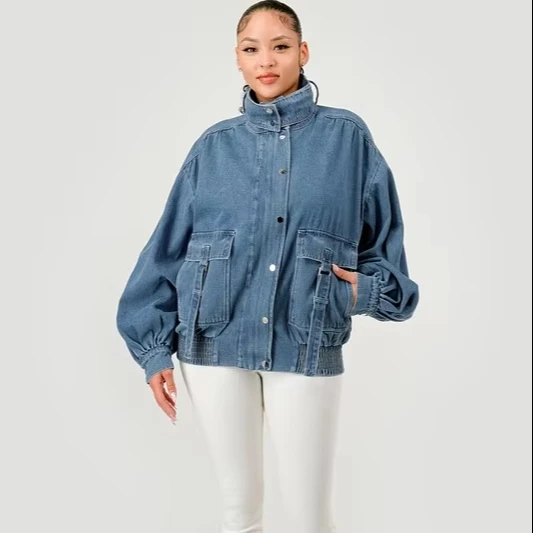 Women's Loose Denim Printed Jacket Replaceable Printed American Style Retro Street Style Hot Sale