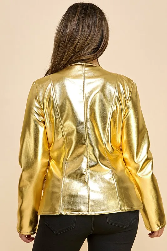 Women's Heavy Floral Embellished Leather Jacket Fashionable Winter Jacket With Beautiful Flower Decorations