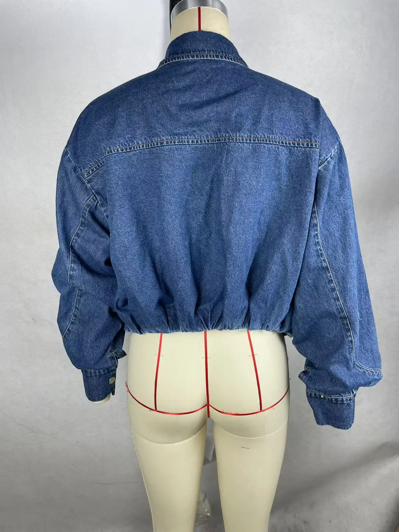 Women's Drawstring Fashion Denim Jacket