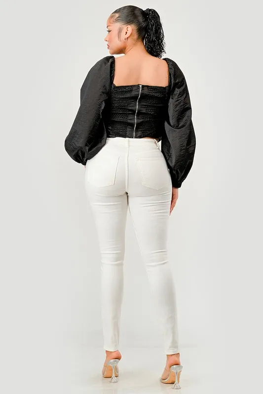 Elegant Off-shoulder Top For Ladies Fashionable Summer Office Wear With Large Floral Decoration Woven Short Clothing