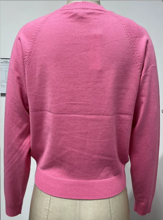 Women's Casual Solid Pattern Knit Sweater Crew Neck With Raglan Sleeves Cropped Style Great For Spring Relaxed Gatherings