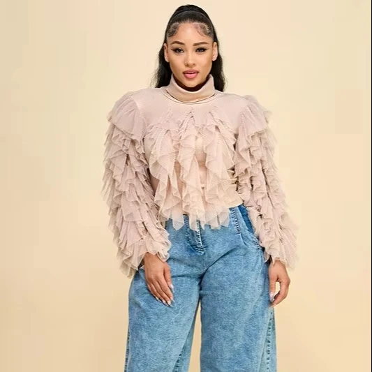 Women's Fashion Heavy-duty Ruffle Edge Top