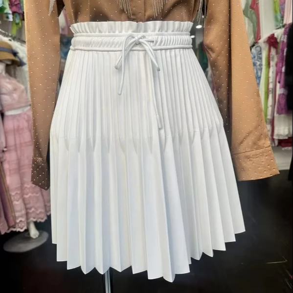 Ladies' Fashion Pu Leather Mini Skirt